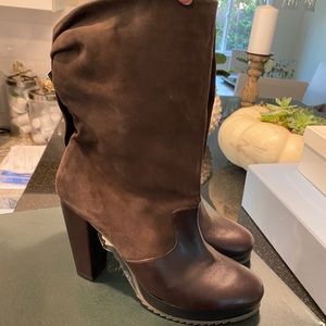 Brown Slouch Ankle Boot